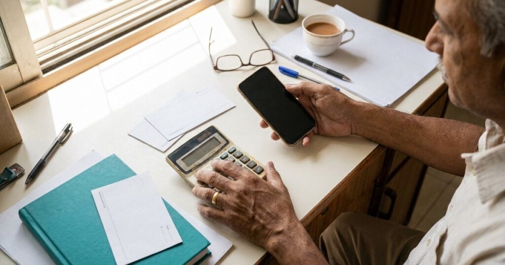 Indian investor compares low-cost brokerage options at a sunlit desk, illustrating pricing innovation in India.