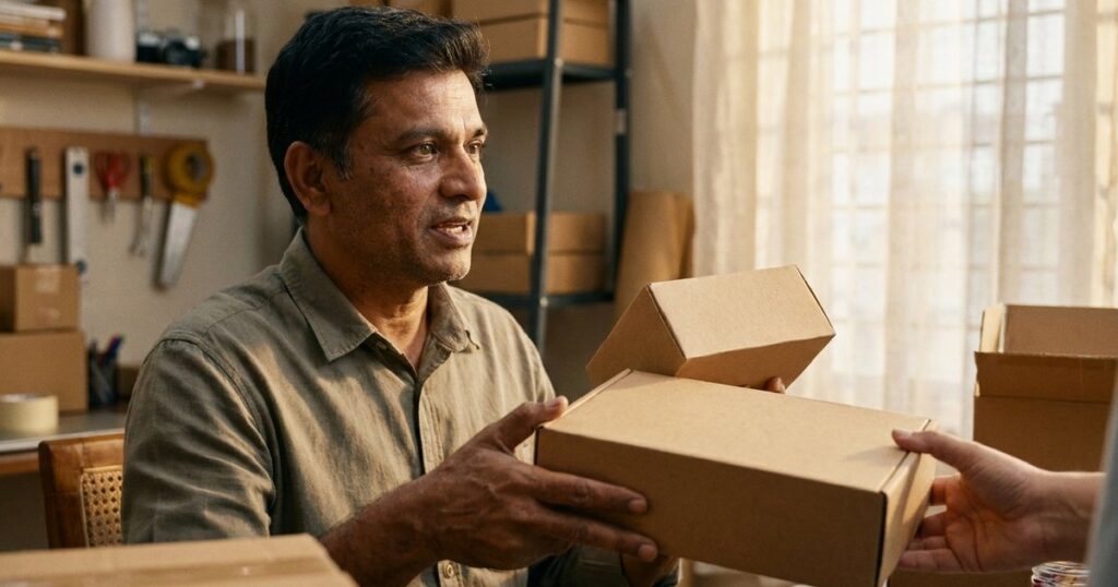 Indian founder compares unbranded package options while considering pricing mistakes and customer value