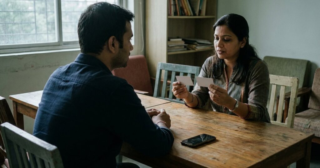 Indian founder discusses AI-assisted pricing and service options with a small-business customer.